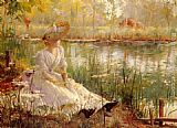 Famous Beauty Paintings - A Beauty By A River